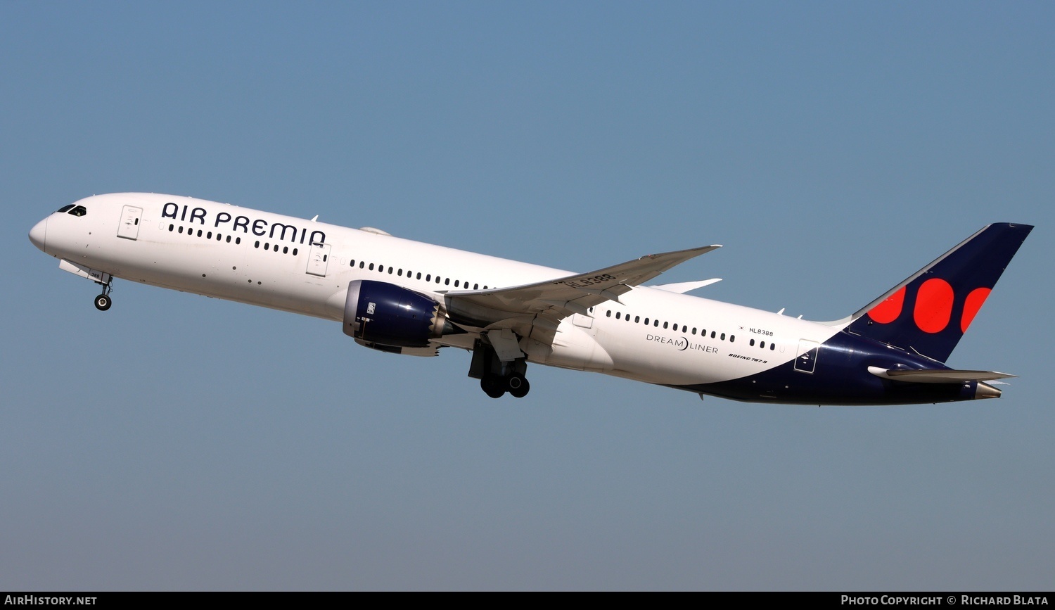 Aircraft Photo of HL8388 | Boeing 787-9 Dreamliner | Air Premia | AirHistory.net #745664