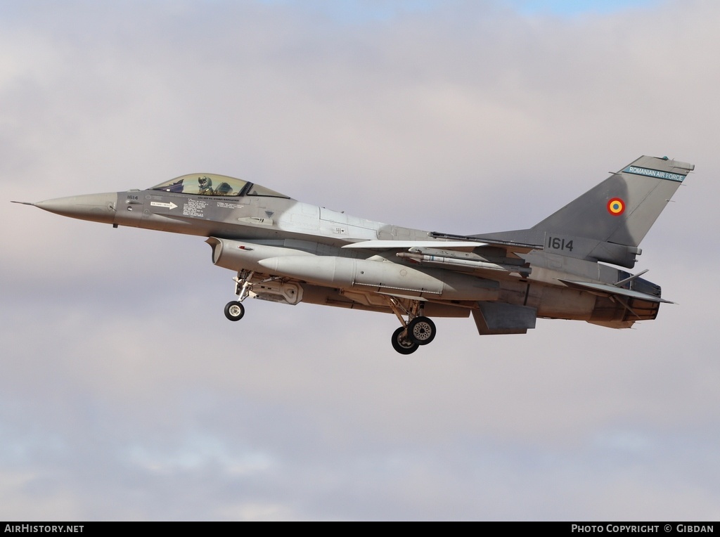 Aircraft Photo of 1614 | General Dynamics F-16AM Fighting Falcon | Romania - Air Force | AirHistory.net #745703