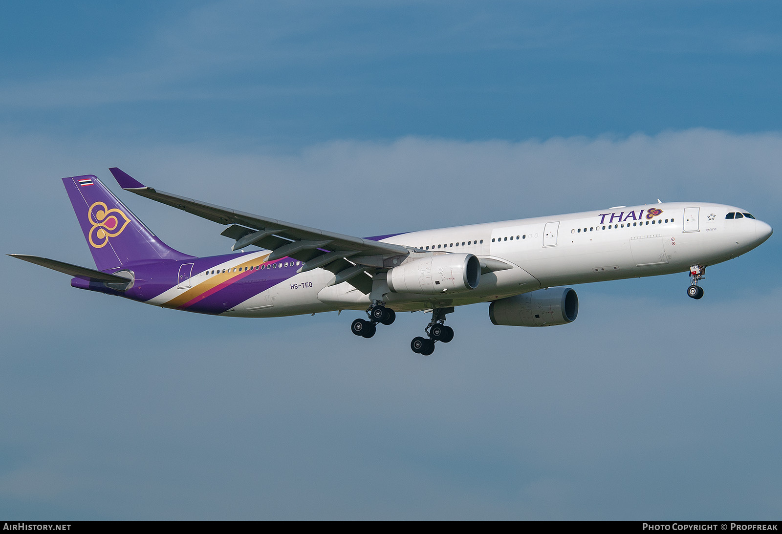 Aircraft Photo of HS-TEO | Airbus A330-343 | Thai Airways International | AirHistory.net #745955