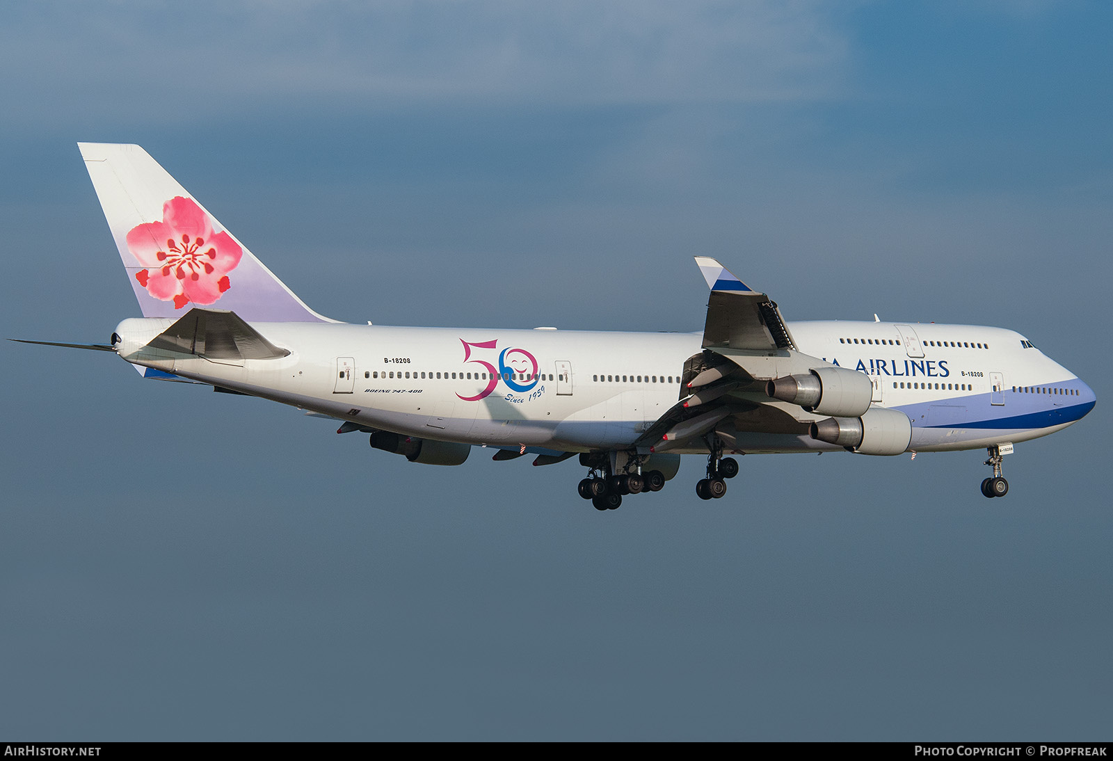 Aircraft Photo of B-18208 | Boeing 747-409 | China Airlines | AirHistory.net #745965