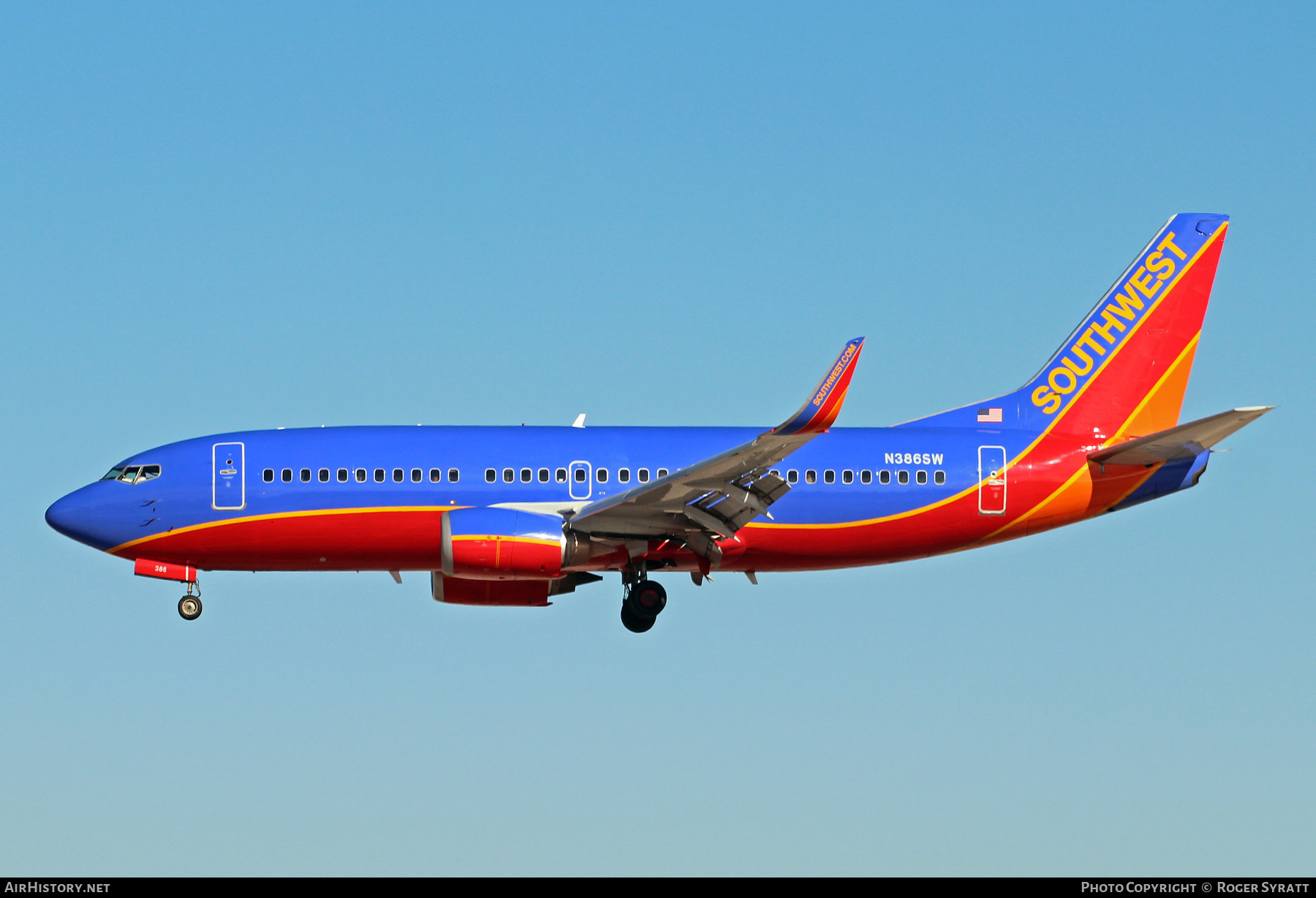 Aircraft Photo of N386SW | Boeing 737-3H4 | Southwest Airlines | AirHistory.net #746061