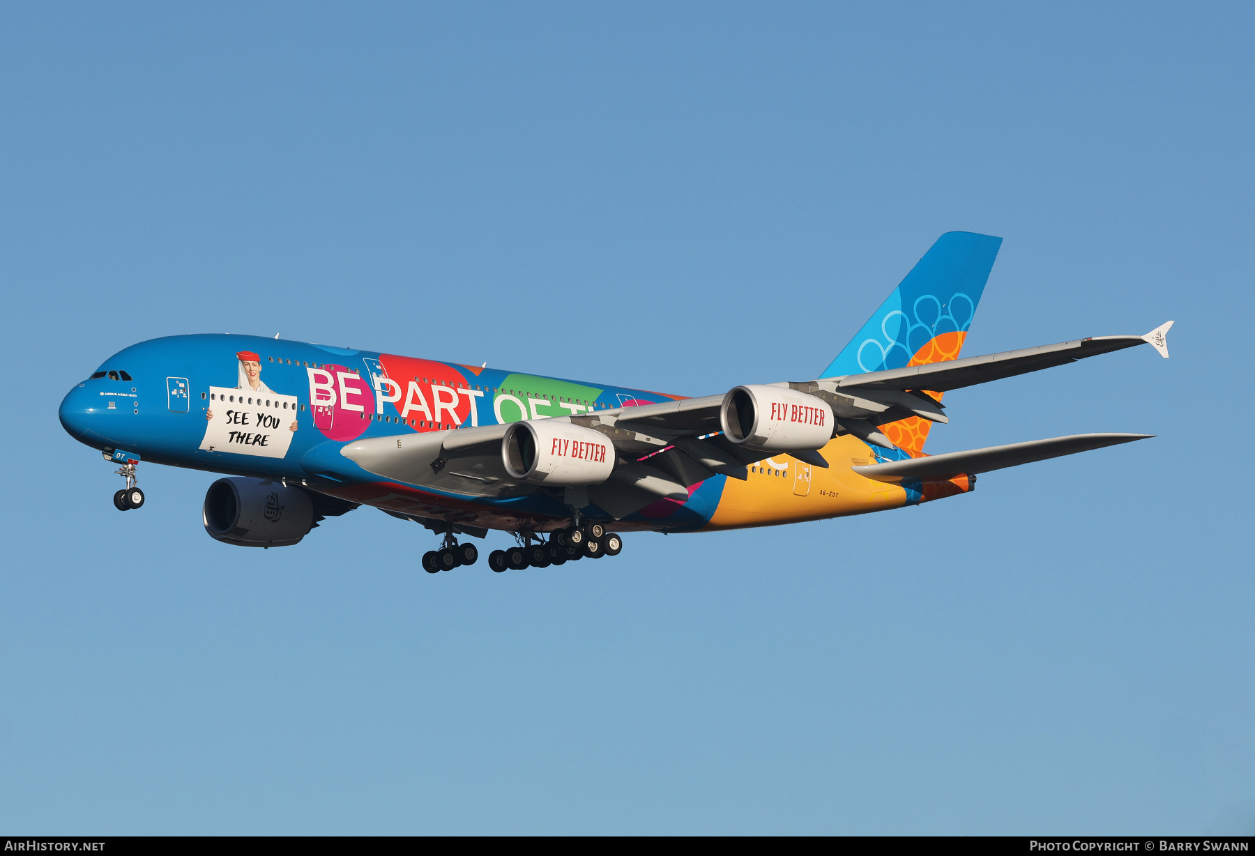 Aircraft Photo of A6-EOT | Airbus A380-861 | Emirates | AirHistory.net #746076