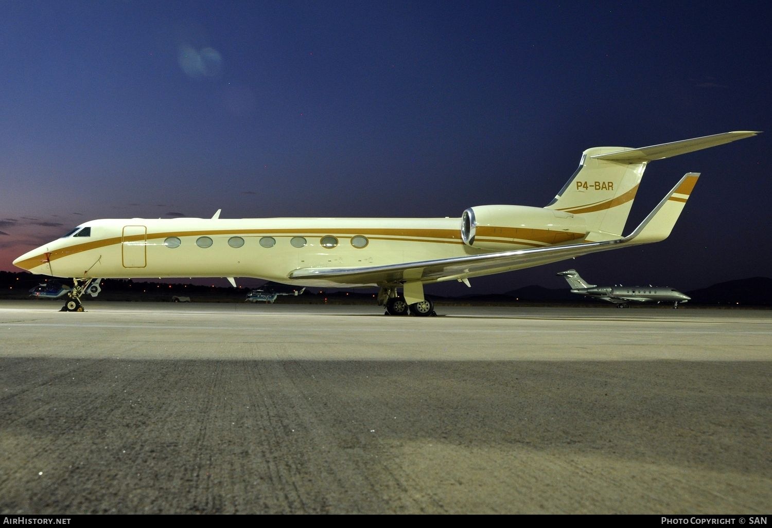Aircraft Photo of P4-BAR | Gulfstream Aerospace G-V-SP Gulfstream G550 | AirHistory.net #746170