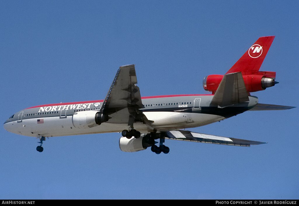 Aircraft Photo of N145US | McDonnell Douglas DC-10-40 | Northwest Airlines | AirHistory.net #746174