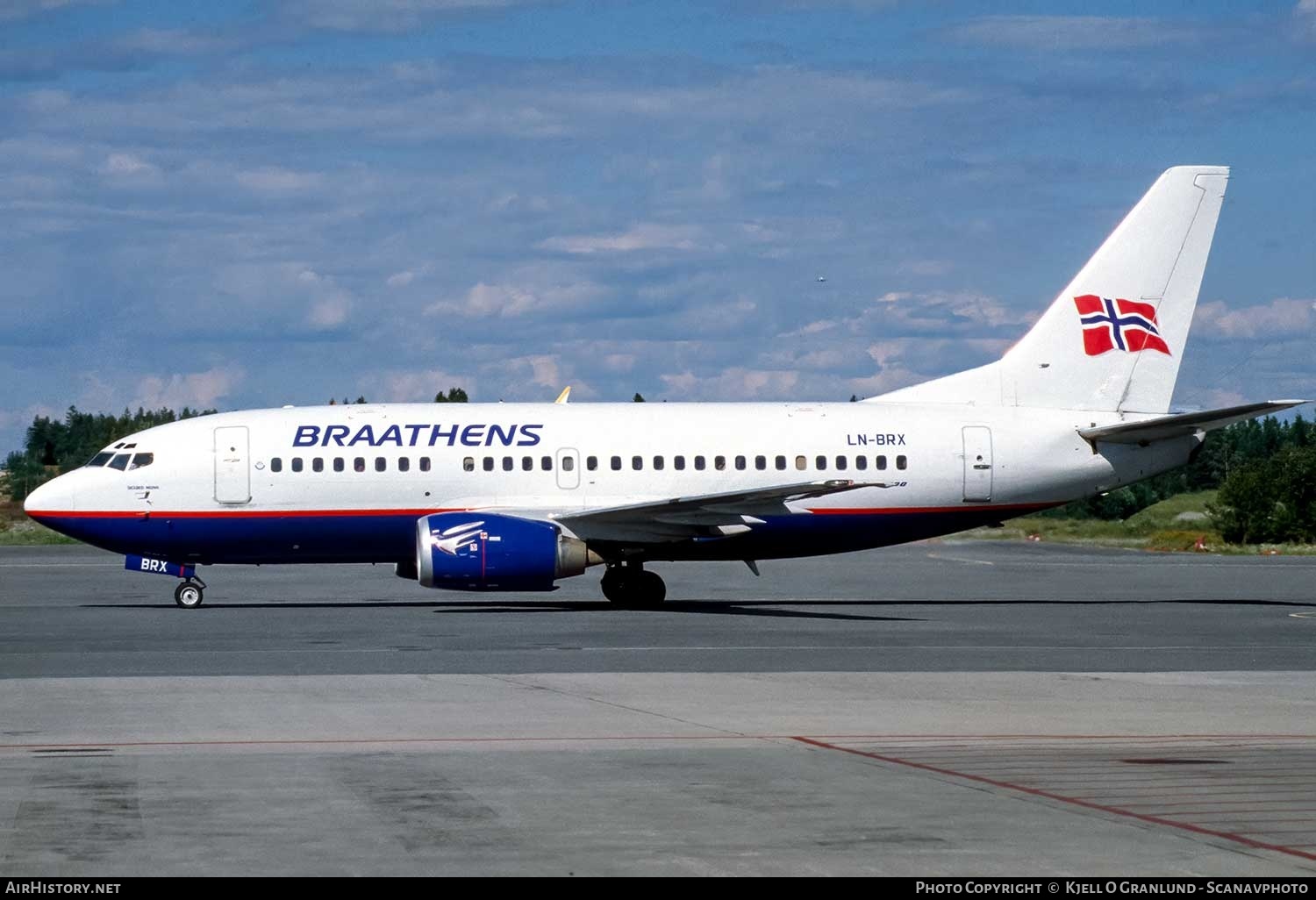 Aircraft Photo of LN-BRX | Boeing 737-505 | Braathens | AirHistory.net #746333