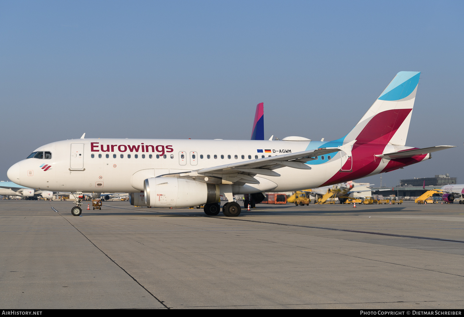 Aircraft Photo of D-AGWM | Airbus A319-132 | Eurowings | AirHistory.net #746578