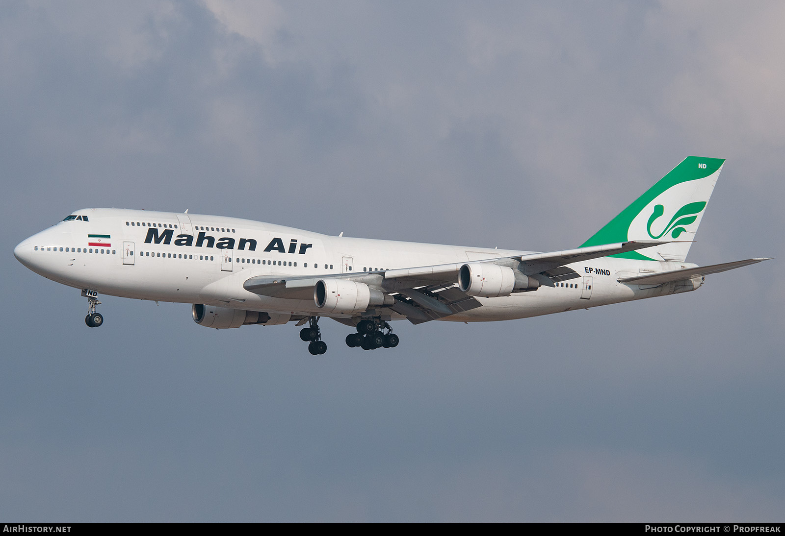 Aircraft Photo of EP-MND | Boeing 747-3B3 | Mahan Air | AirHistory.net #746721