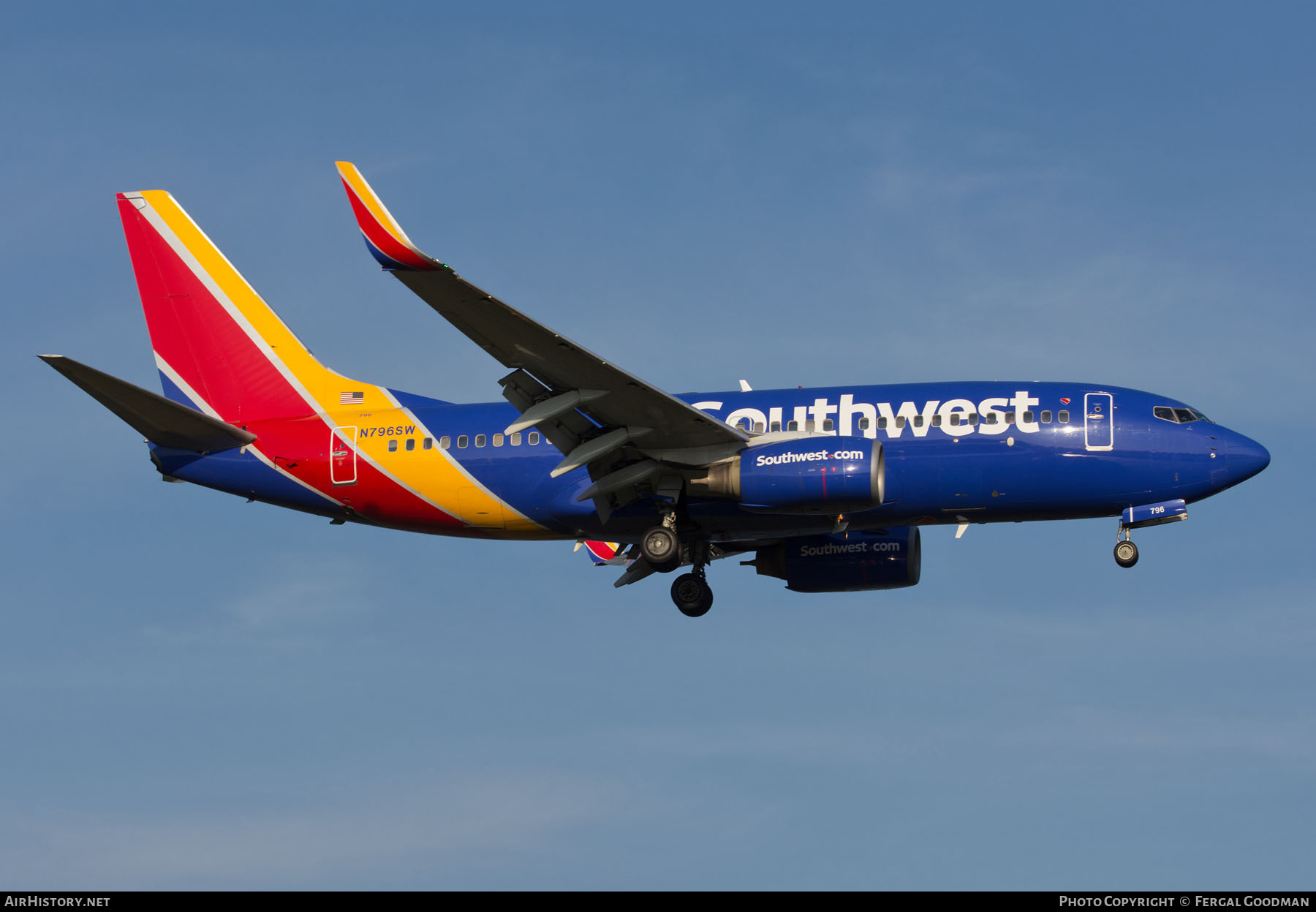 Aircraft Photo of N796SW | Boeing 737-7H4 | Southwest Airlines | AirHistory.net #746786