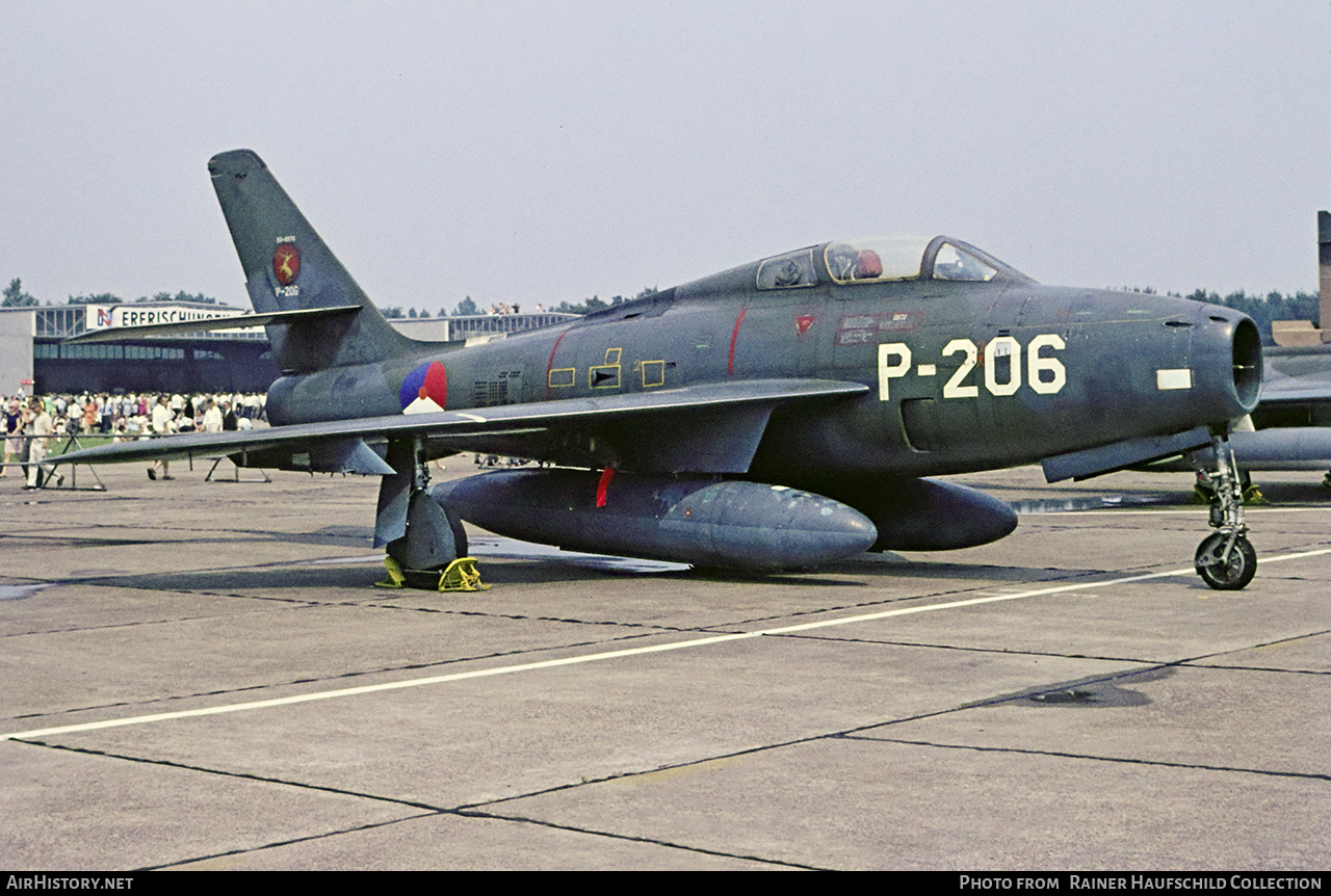 Aircraft Photo of P-206 / 53-6576 | Republic F-84F Thunderstreak | Netherlands - Air Force | AirHistory.net #746826