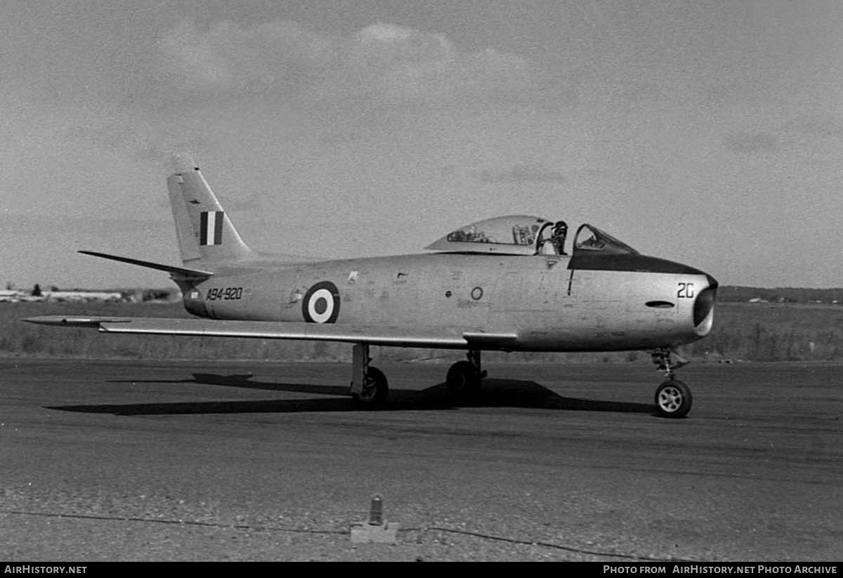 Aircraft Photo of A94-920 | Commonwealth CA-27 Sabre Mk31 | Australia - Air Force | AirHistory.net #746916