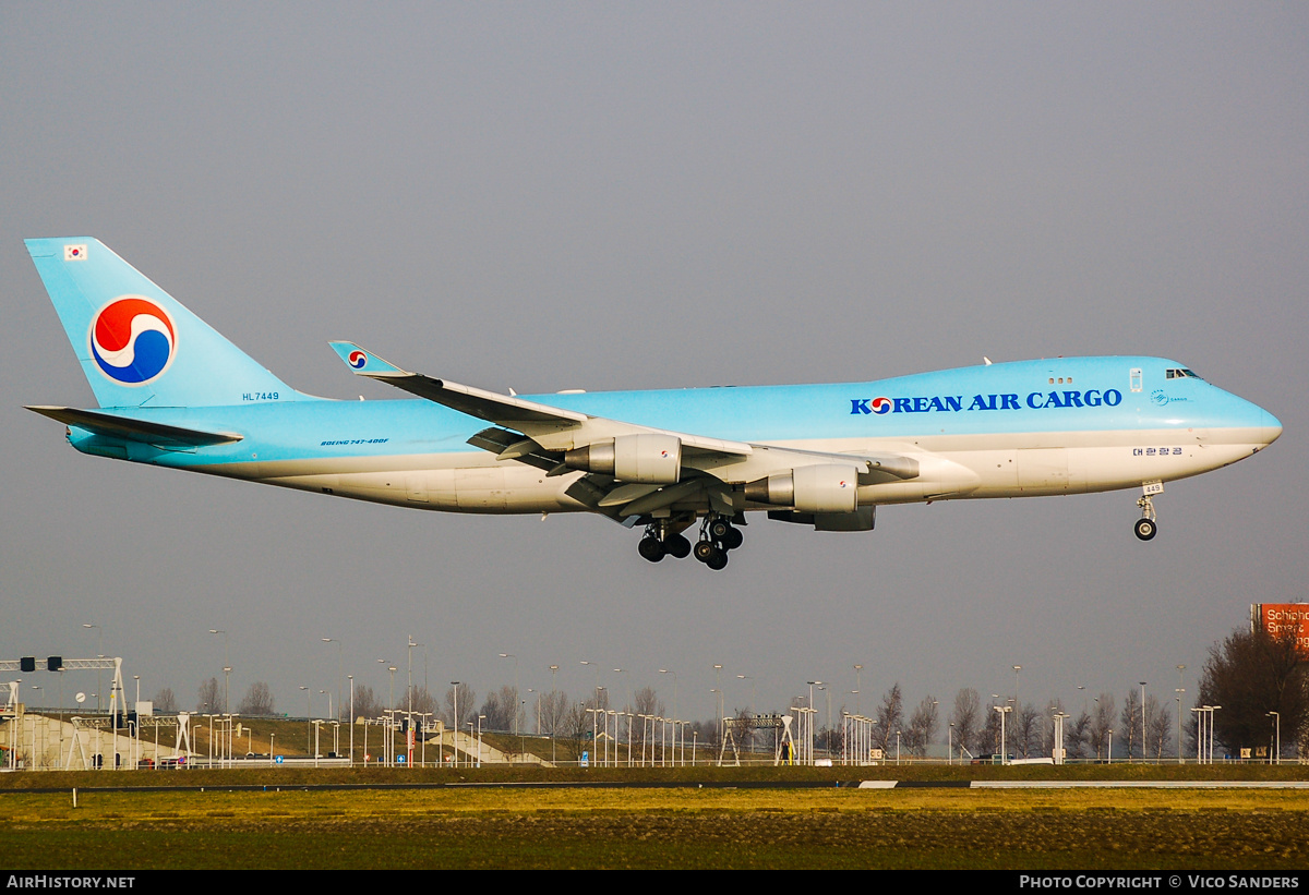 Aircraft Photo of HL7449 | Boeing 747-4B5F/SCD | Korean Air Cargo | AirHistory.net #747037