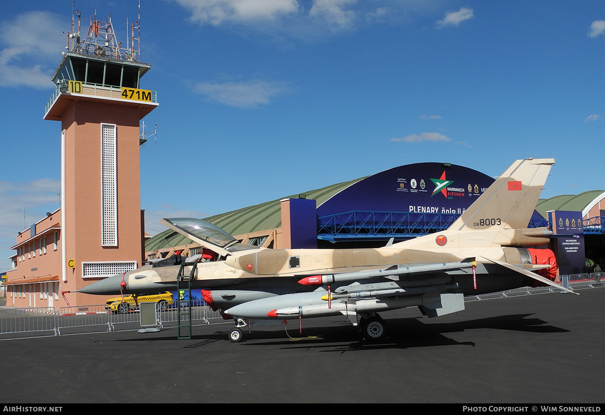 Aircraft Photo of 08-8003 | General Dynamics F-16C Fighting Falcon | Morocco - Air Force | AirHistory.net #747060