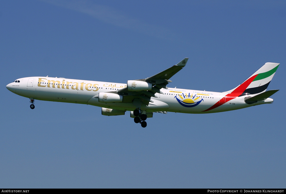 Aircraft Photo of A6-ERR | Airbus A340-313 | Emirates | AirHistory.net #747067