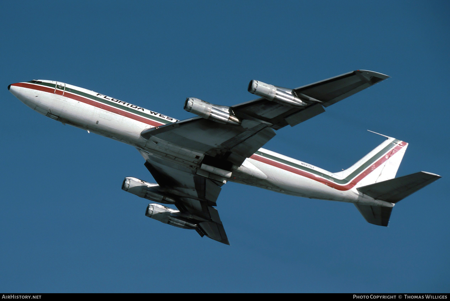Aircraft Photo of N527SJ | Boeing 707-321C | Florida West Airlines | AirHistory.net #747091