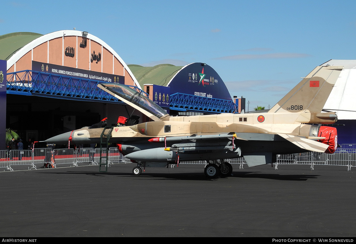 Aircraft Photo of 08-8018 | Lockheed Martin F-16D Fighting Falcon | Morocco - Air Force | AirHistory.net #747121