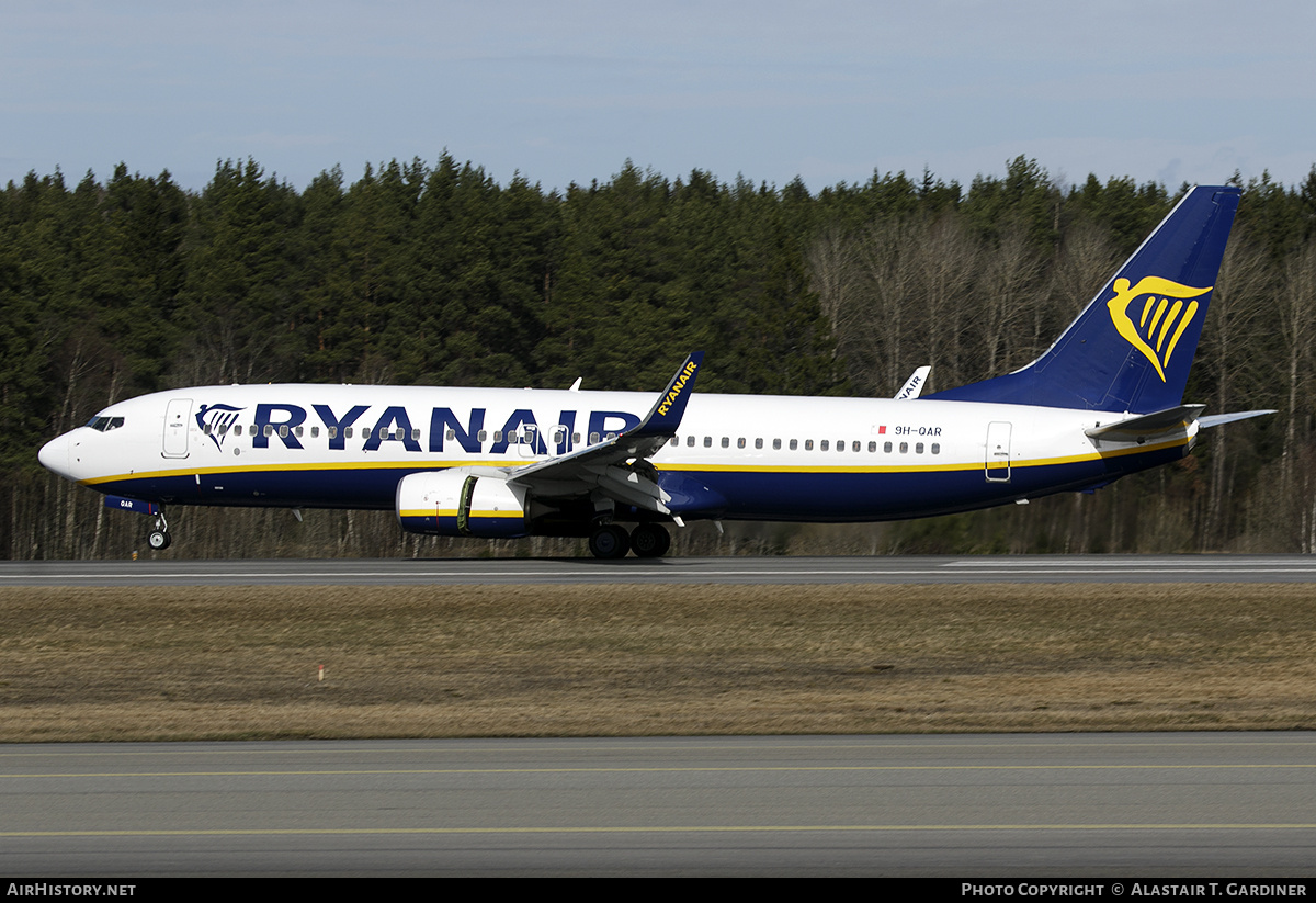 Aircraft Photo of 9H-QAR | Boeing 737-8AS | Ryanair | AirHistory.net #747129
