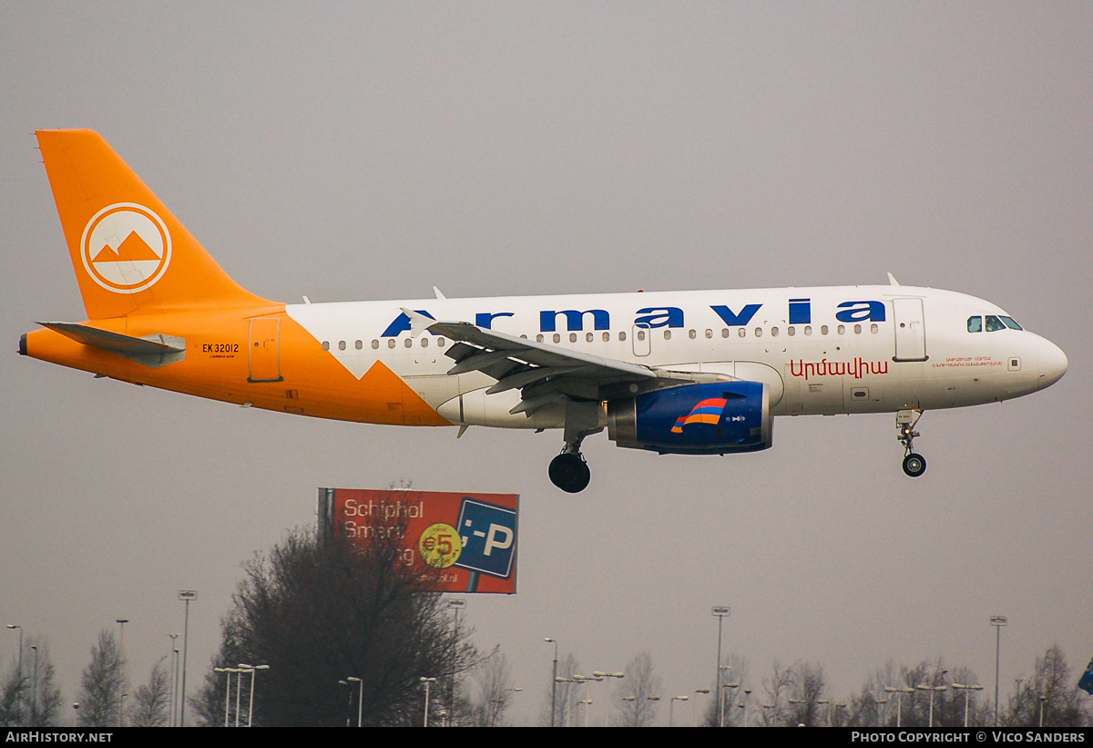 Aircraft Photo of EK32012 | Airbus A319-132 | Armavia | AirHistory.net #747203