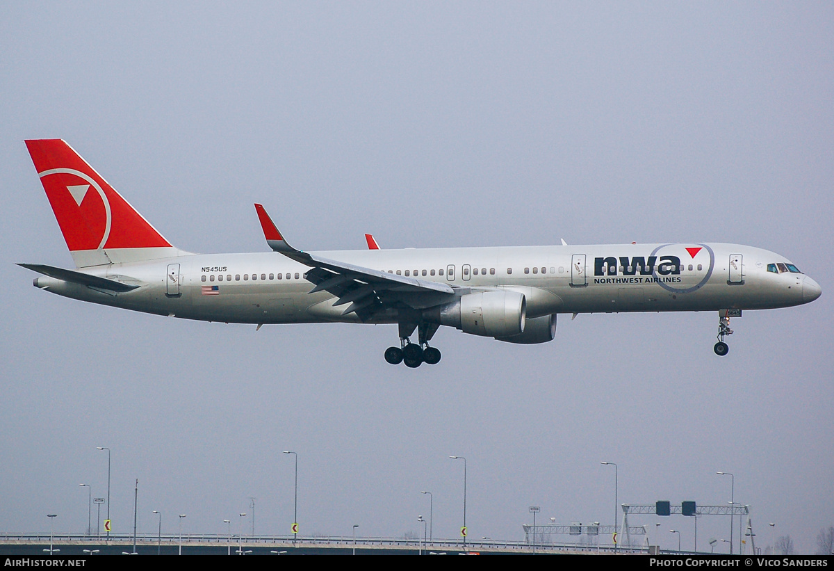 Aircraft Photo of N545US | Boeing 757-251 | Northwest Airlines | AirHistory.net #747234