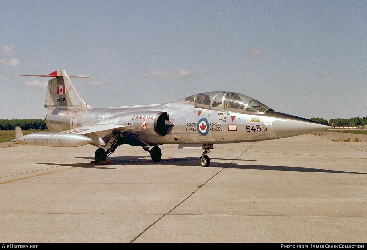 Aircraft Photo of 104645 | Lockheed CF-104D Starfighter Mk.1 | Canada - Air Force | AirHistory.net #747518