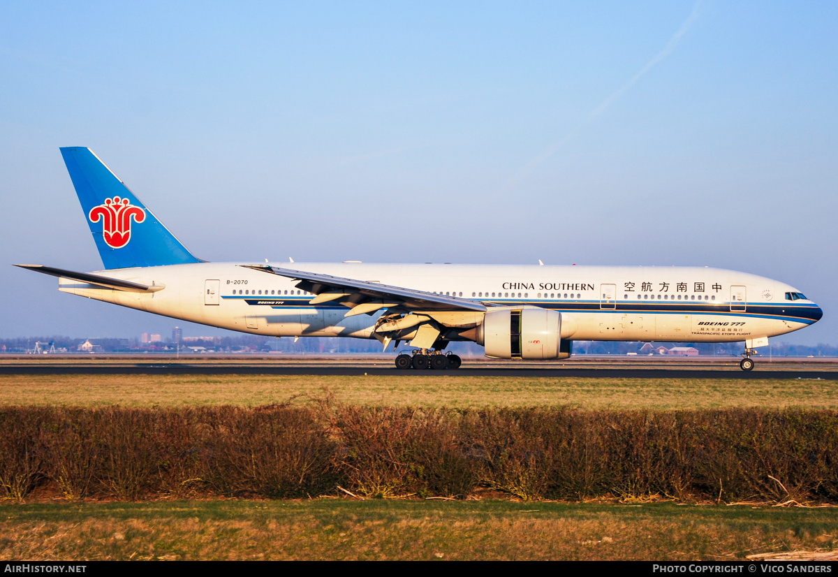 Aircraft Photo of B-2070 | Boeing 777-21B/ER | China Southern Airlines | AirHistory.net #747779