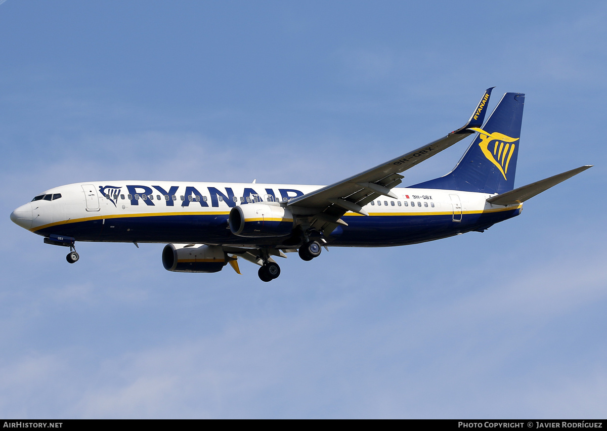 Aircraft Photo of 9H-QBX | Boeing 737-8AS | Ryanair | AirHistory.net #747806