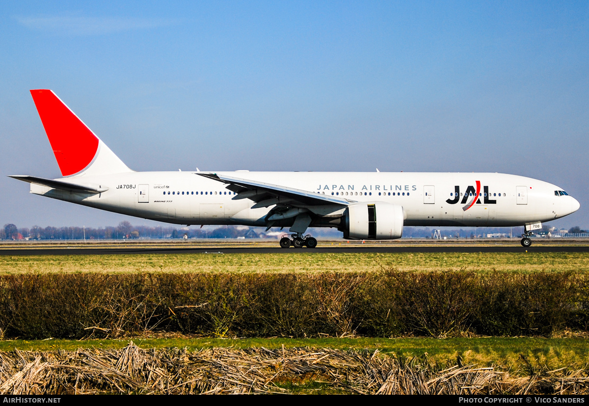 Aircraft Photo of JA708J | Boeing 777-246/ER | Japan Airlines - JAL | AirHistory.net #747945