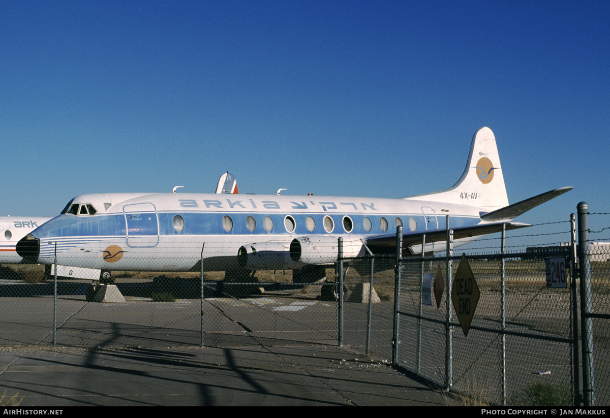 Aircraft Photo of 4X-AVG | Vickers 831 Viscount | Arkia Israeli Airlines | AirHistory.net #748109