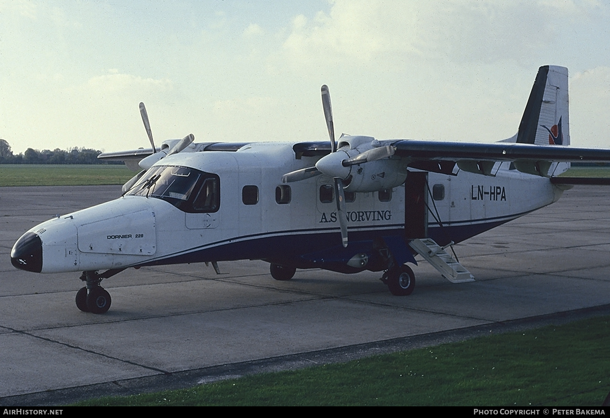 Aircraft Photo of LN-HPA | Dornier 228-100 | Norving | AirHistory.net #748275