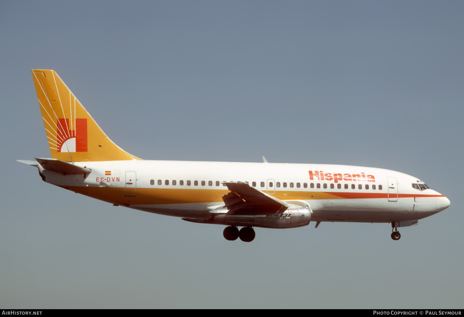 Aircraft Photo of EC-DVN | Boeing 737-2K2/Adv | Hispania Líneas Aéreas | AirHistory.net #748378