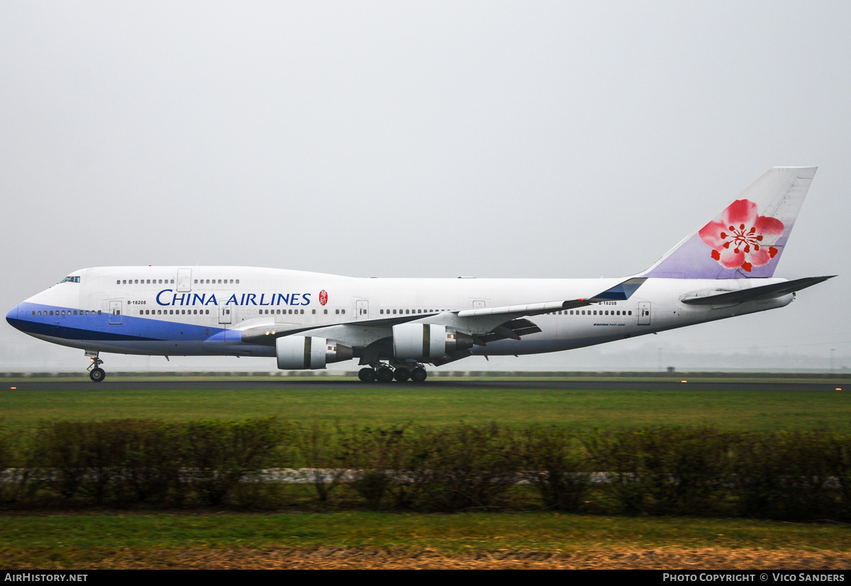 Aircraft Photo of B-18208 | Boeing 747-409 | China Airlines | AirHistory.net #748457