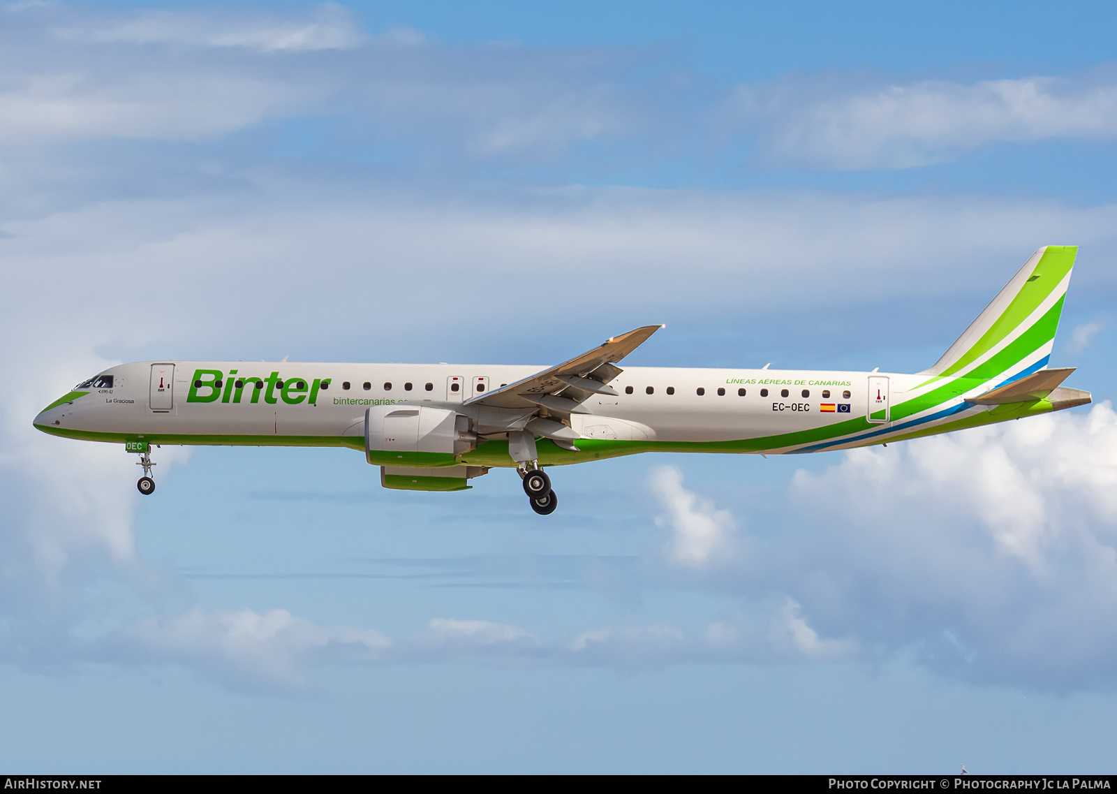 Aircraft Photo of EC-OEC | Embraer 195-E2 (ERJ-190-400) | Binter Canarias | AirHistory.net #748522