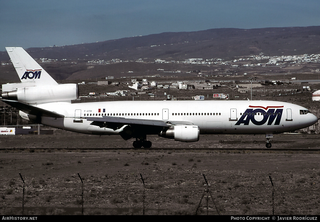 Aircraft Photo of F-GTDI | McDonnell Douglas DC-10-30 | AOM French Airlines | AirHistory.net #748596