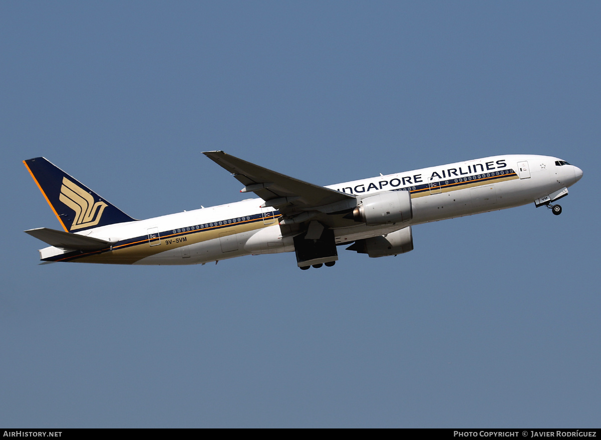 Aircraft Photo of 9V-SVM | Boeing 777-212/ER | Singapore Airlines | AirHistory.net #748601