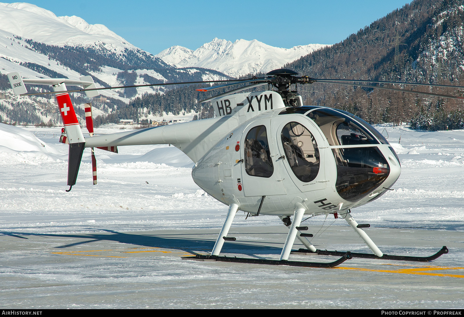 Aircraft Photo of HB-XYM | McDonnell Douglas MD-500E (369E) | AirHistory.net #748724