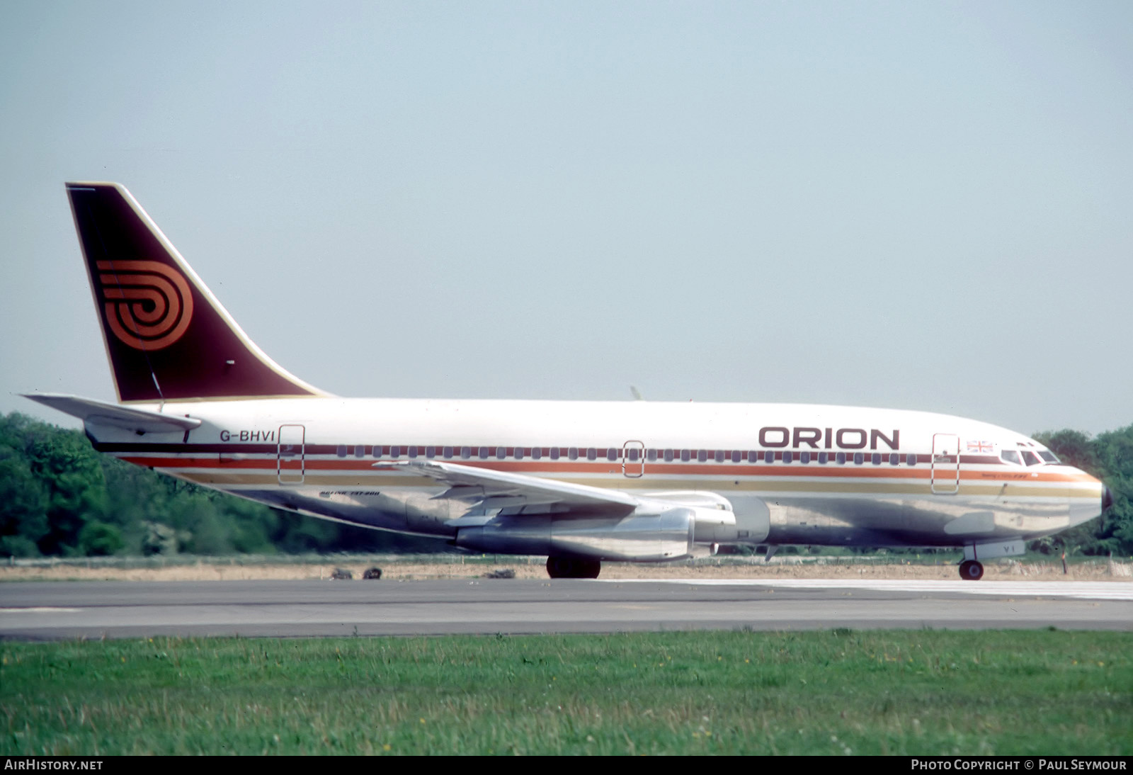 Aircraft Photo of G-BHVI | Boeing 737-2T5/Adv | Orion Airways | AirHistory.net #748834