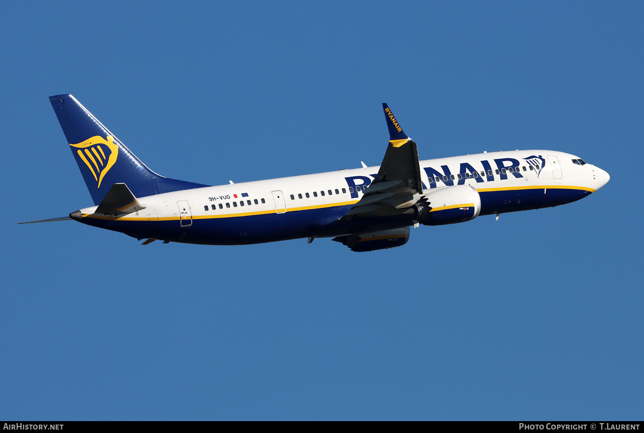 Aircraft Photo of 9H-VUO | Boeing 737-8200 Max 200 | Ryanair | AirHistory.net #749185