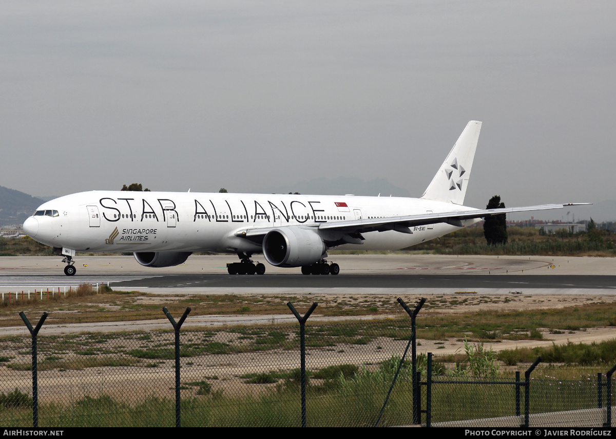 Aircraft Photo of 9V-SWI | Boeing 777-312/ER | Singapore Airlines | AirHistory.net #749322