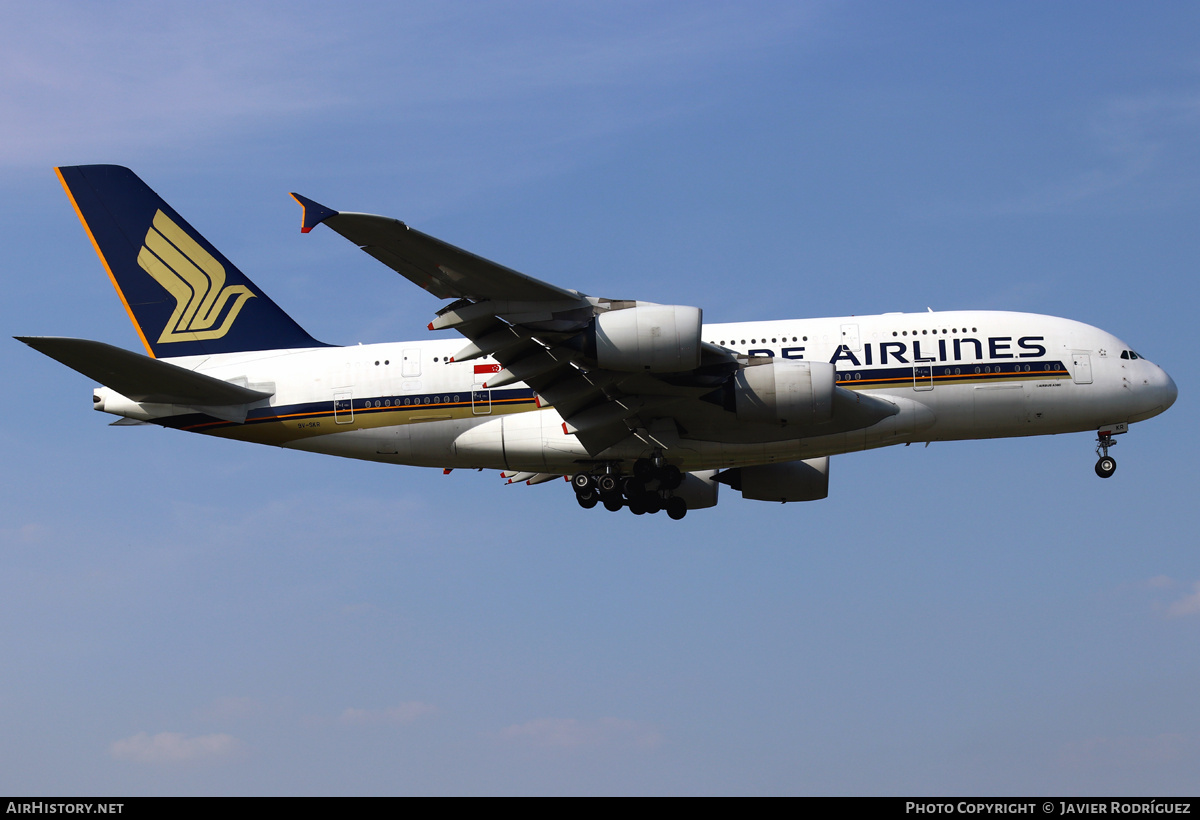 Aircraft Photo of 9V-SKR | Airbus A380-841 | Singapore Airlines | AirHistory.net #749652
