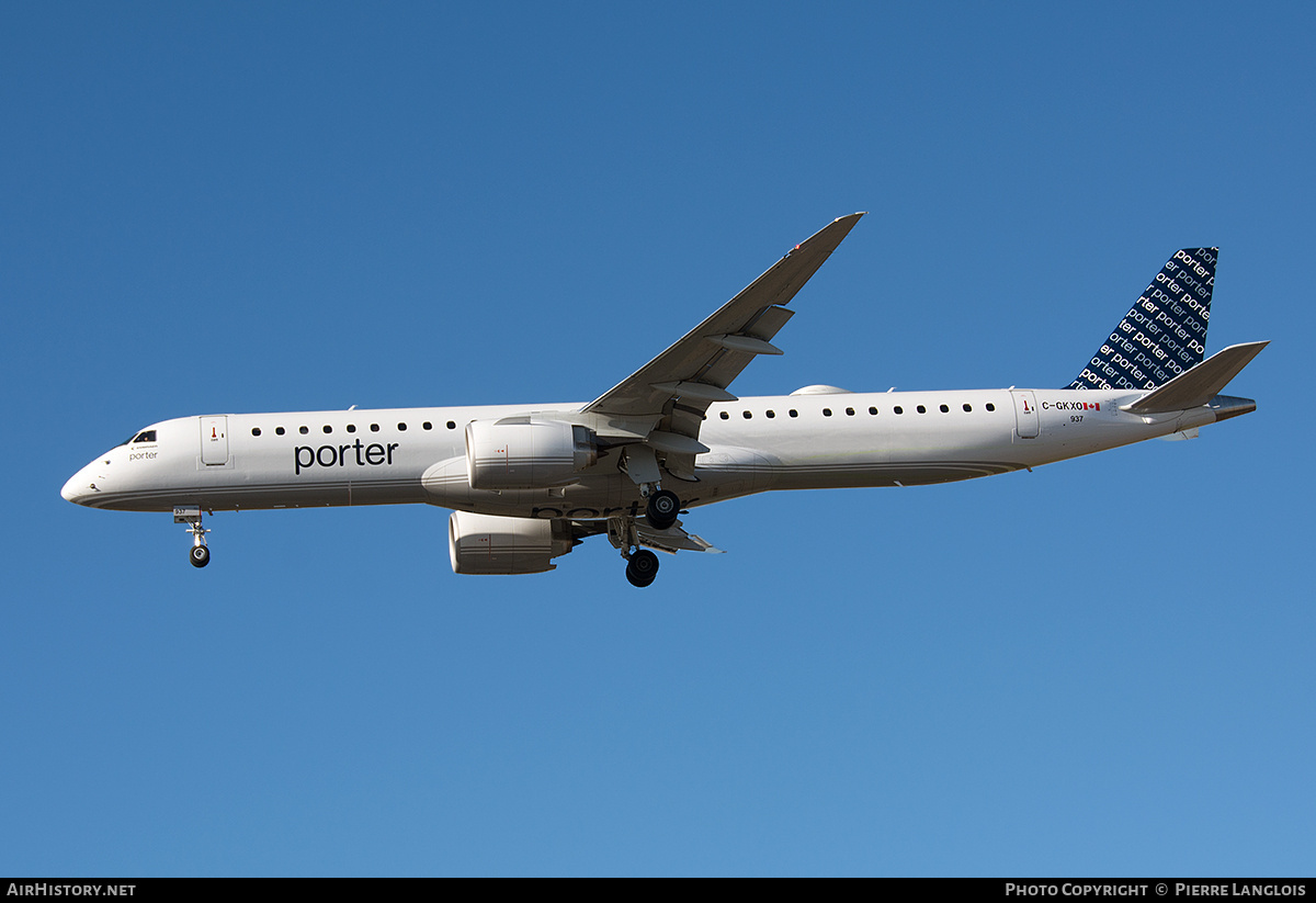 Aircraft Photo of C-GKXO | Embraer 195-E2 (ERJ-190-400) | Porter Airlines | AirHistory.net #749787