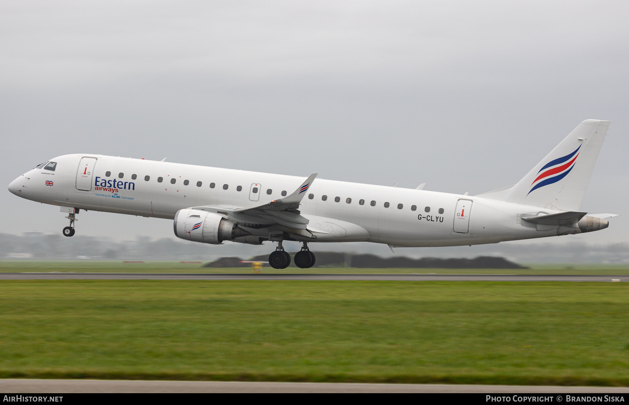 Aircraft Photo of G-CLYU | Embraer 190LR (ERJ-190-100LR) | Eastern Airways | AirHistory.net #749790