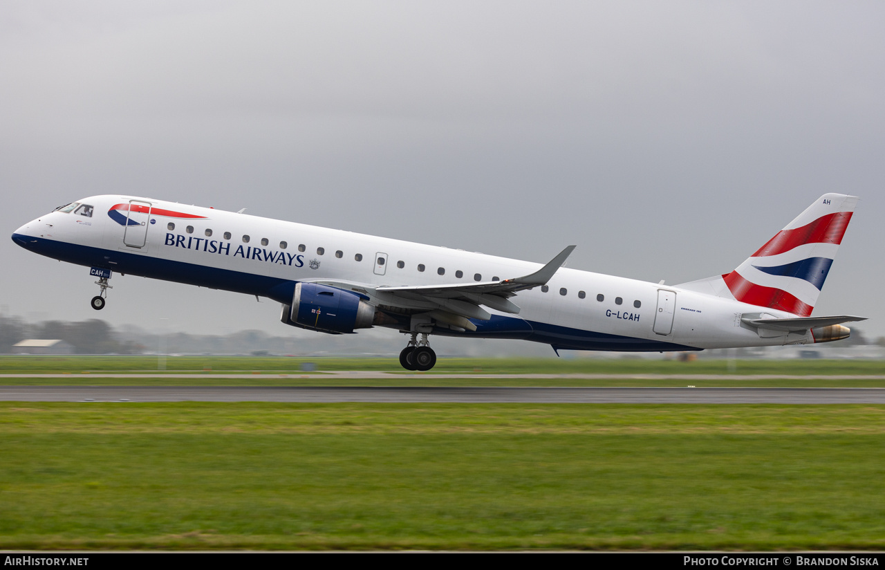 Aircraft Photo of G-LCAH | Embraer 190SR (ERJ-190-100SR) | British Airways | AirHistory.net #749796