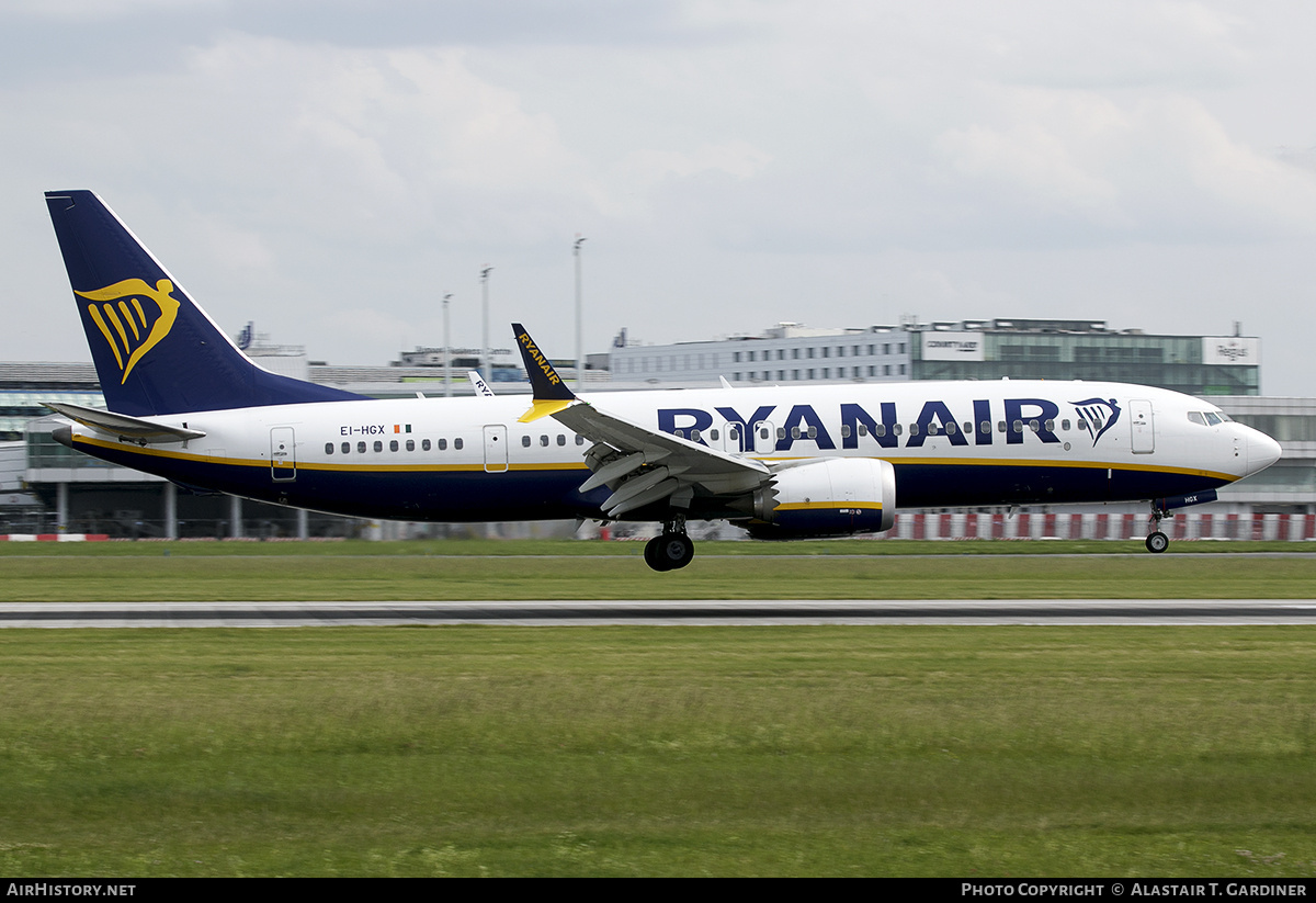 Aircraft Photo of EI-HGX | Boeing 737-8200 Max 200 | Ryanair | AirHistory.net #749831
