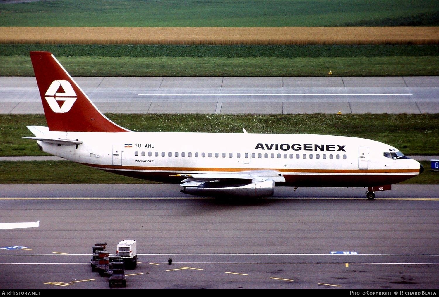 Aircraft Photo of YU-ANU | Boeing 737-2K3/Adv | Aviogenex | AirHistory.net #749899