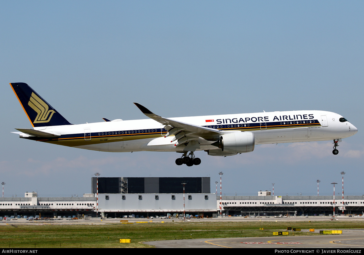 Aircraft Photo of 9V-SMI | Airbus A350-941 | Singapore Airlines | AirHistory.net #749987