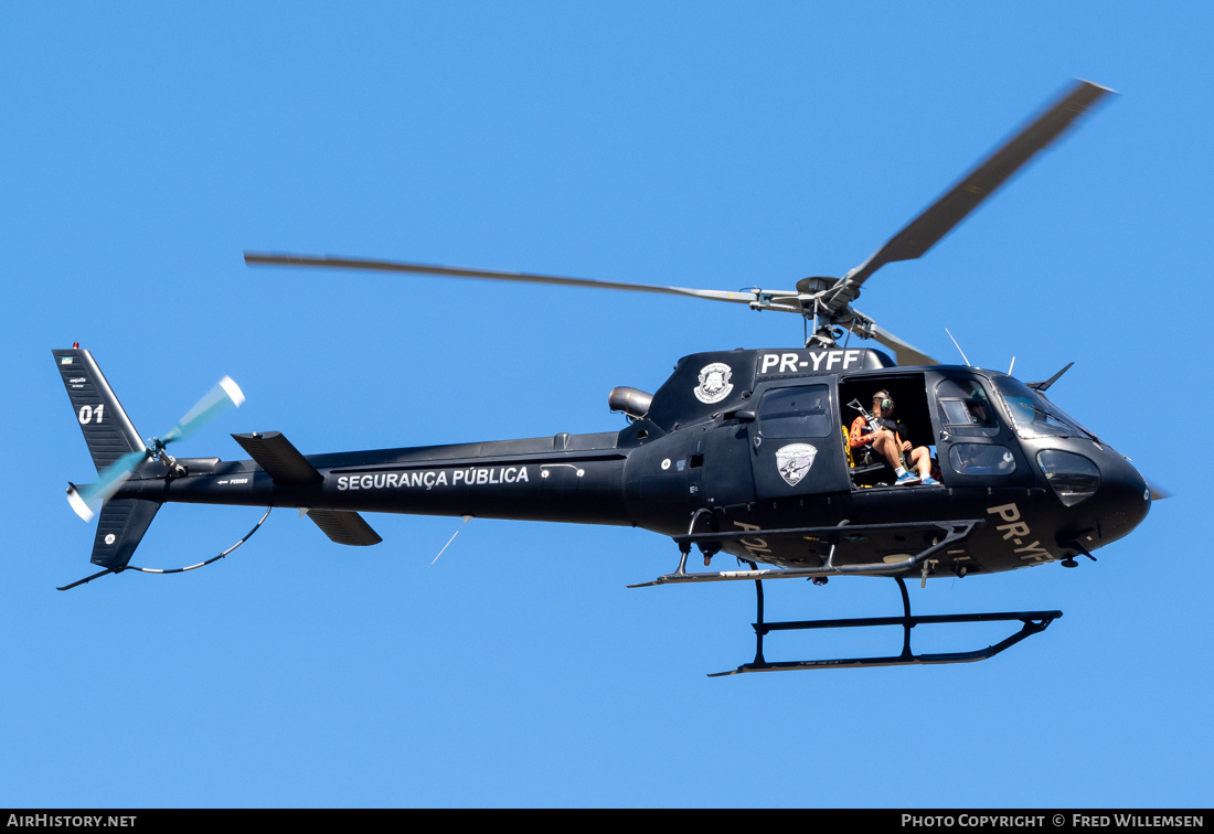 Aircraft Photo of PR-YFF | Aerospatiale AS-350B-2 Ecureuil | Secretaria de Estado de Segurança Pública - Mato Grosso | AirHistory.net #750130