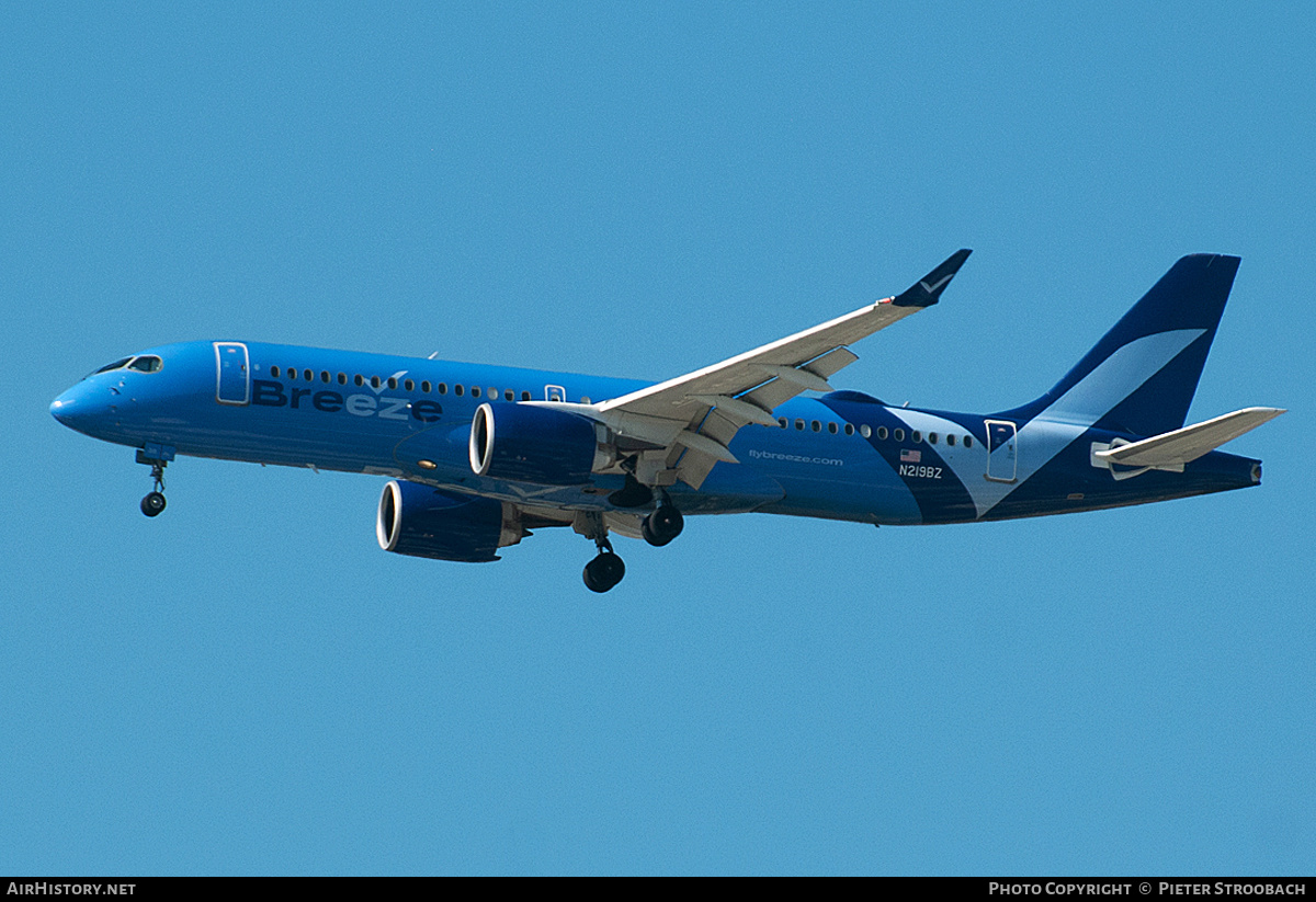 Aircraft Photo of N219BZ | Airbus A220-300 (BD-500-1A11) | Breeze Airways | AirHistory.net #750187