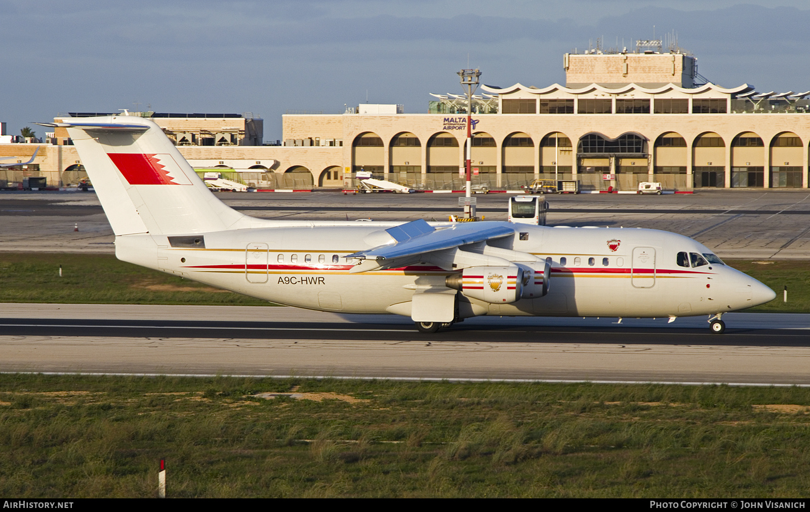 Aircraft Photo of A9C-HWR | British Aerospace Avro 146-RJ85 | Bahrain Royal Flight | AirHistory.net #750235