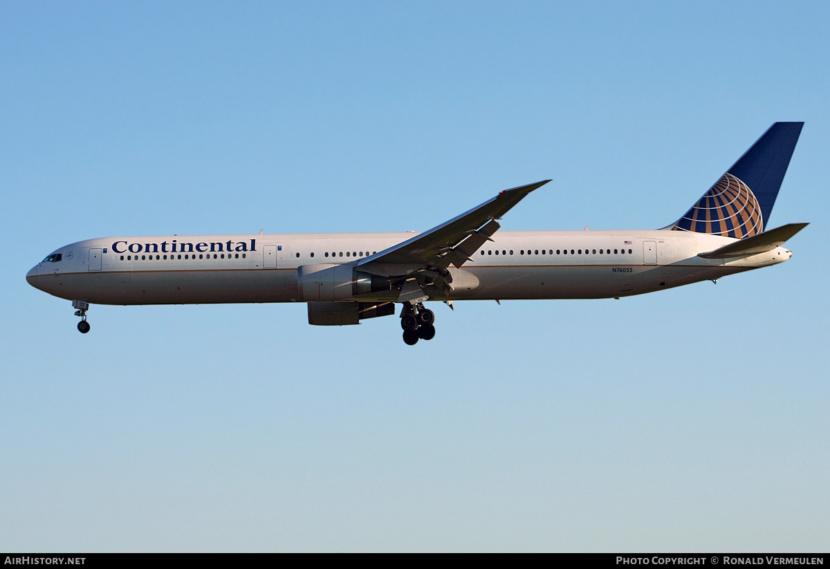 Aircraft Photo of N76055 | Boeing 767-424/ER | Continental Airlines | AirHistory.net #750319