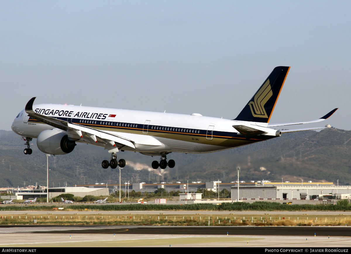 Aircraft Photo of 9V-SMJ | Airbus A350-941 | Singapore Airlines | AirHistory.net #750448