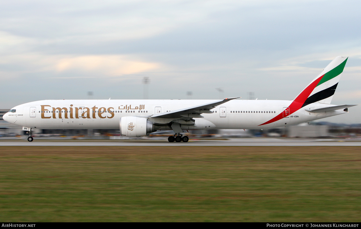 Aircraft Photo of A6-EBN | Boeing 777-36N/ER | Emirates | AirHistory.net #750622
